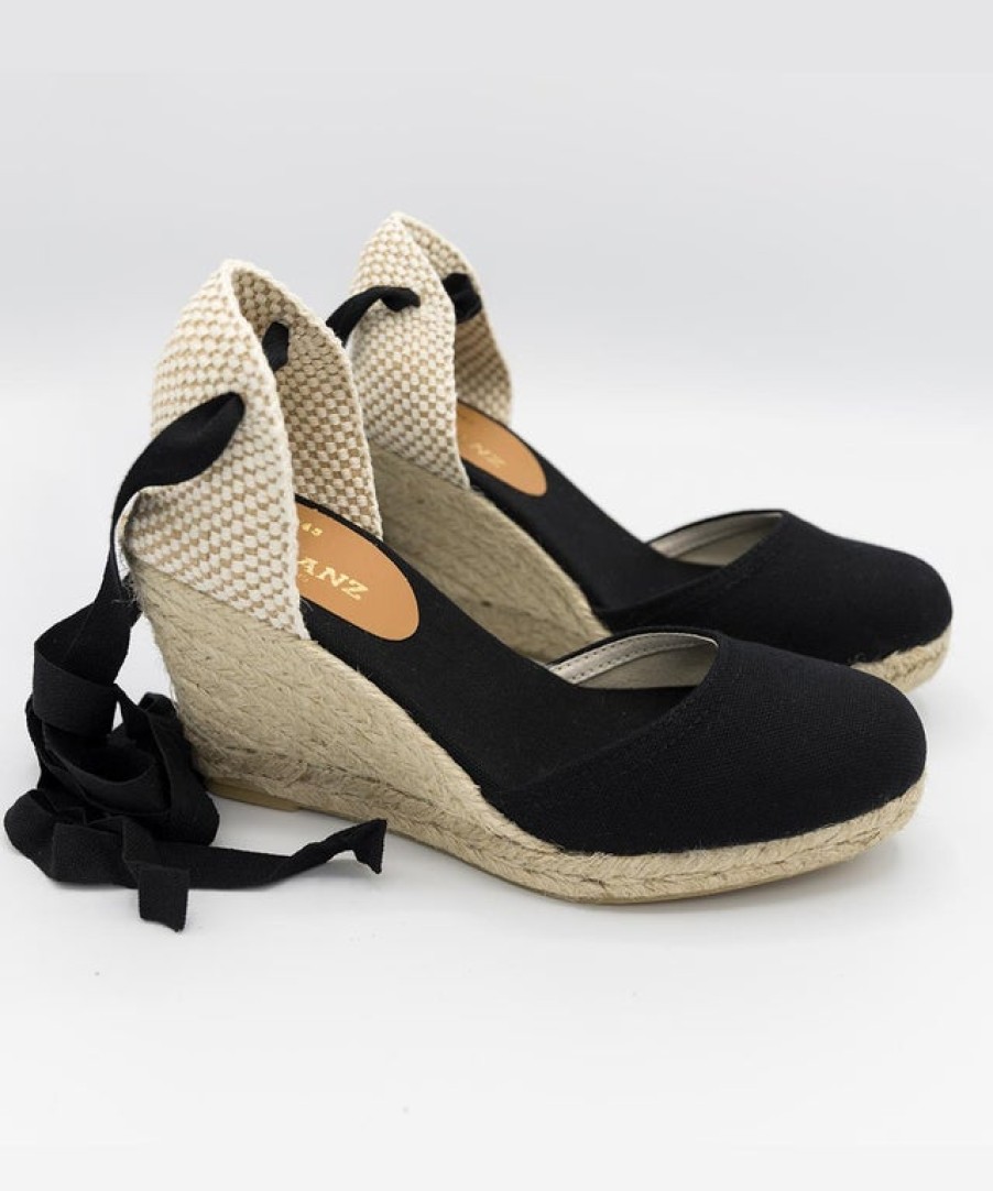 Fashion SPANISH Espadrilles | Casa Hernanz Valenciana Anckle Tie High Wedge Espadrilles | Spanish Shop Online