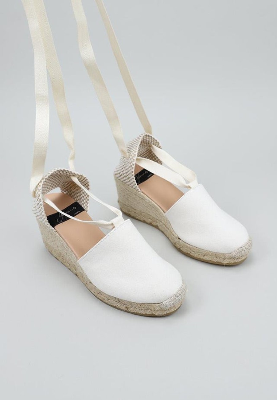 Fashion SPANISH Espadrilles | Gaimo Valencia White Espadrilles | Spanish Shop Online