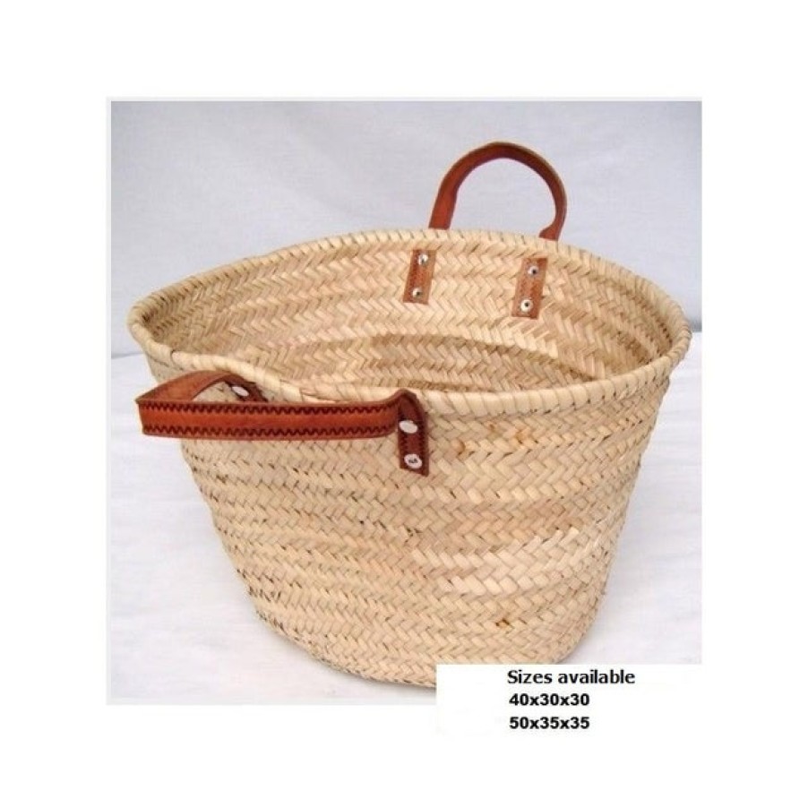 Fashion SPANISH | Leather Handles 'Capazo' Basket Bag | Spanish Shop Online