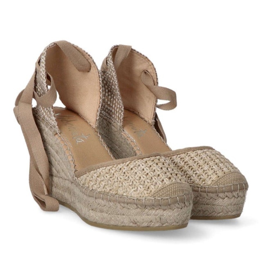 Fashion SPANISH Lace Ups | Vidorreta Raffia Wedge Espadrilles | Spanish Shop Online