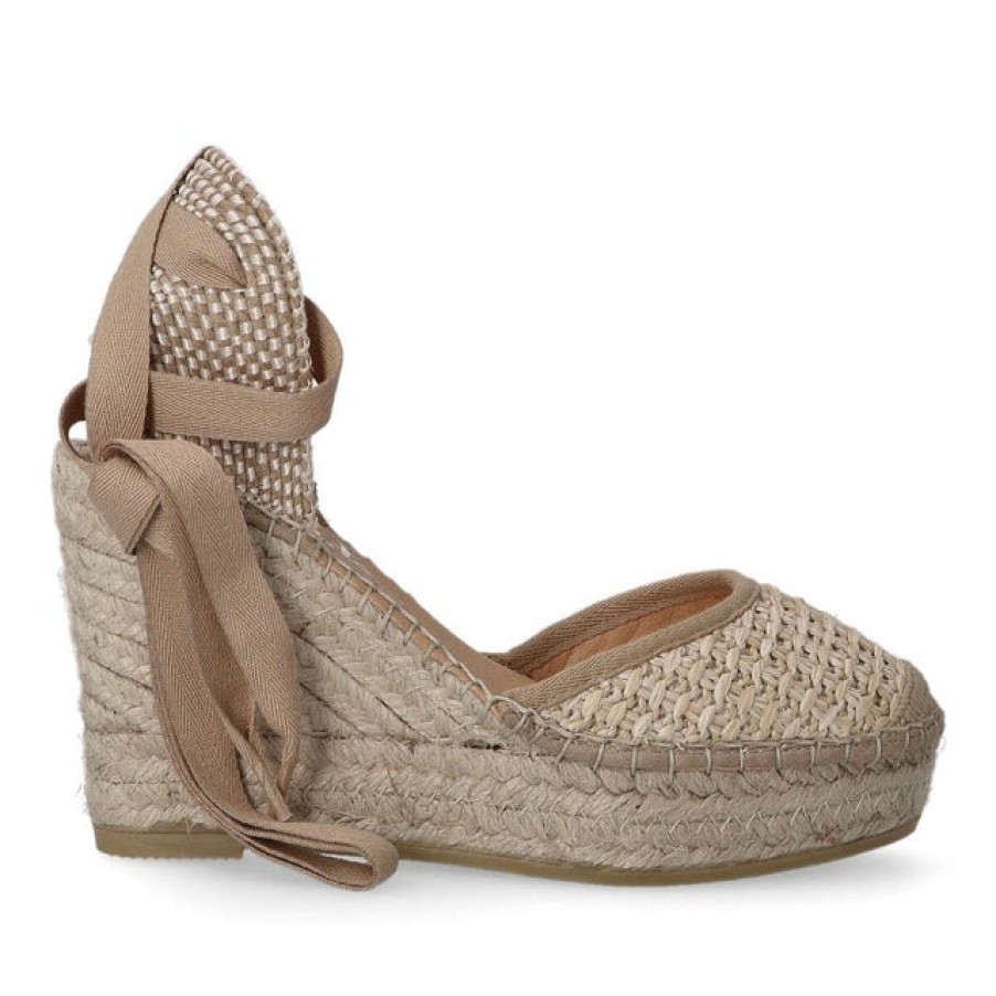 Fashion SPANISH Lace Ups | Vidorreta Raffia Wedge Espadrilles | Spanish Shop Online