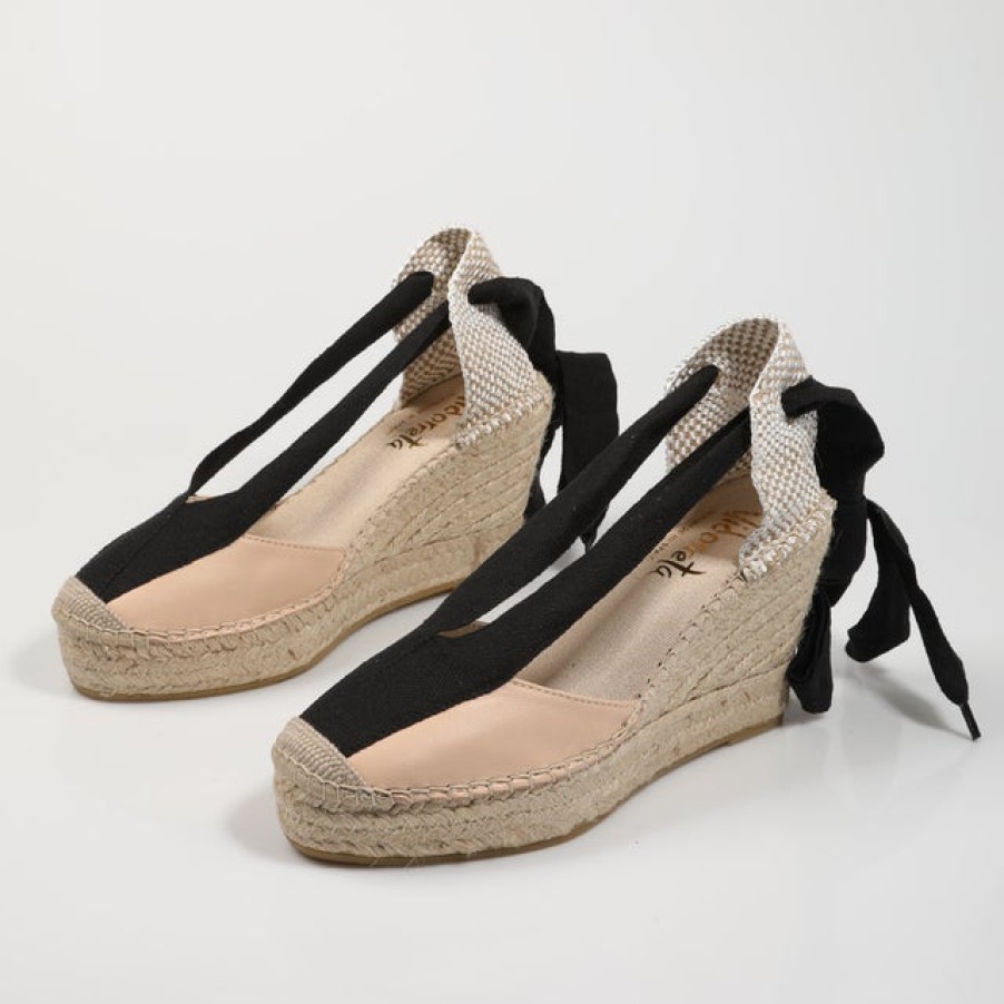 Fashion SPANISH Lace Ups | Vidorreta Campesina Leather Wedges | Spanish Shop Online