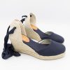 Fashion SPANISH Espadrilles | Casa Hernanz Valenciana Anckle Tie Mid Wedge Espadrilles | Spanish Shop Online