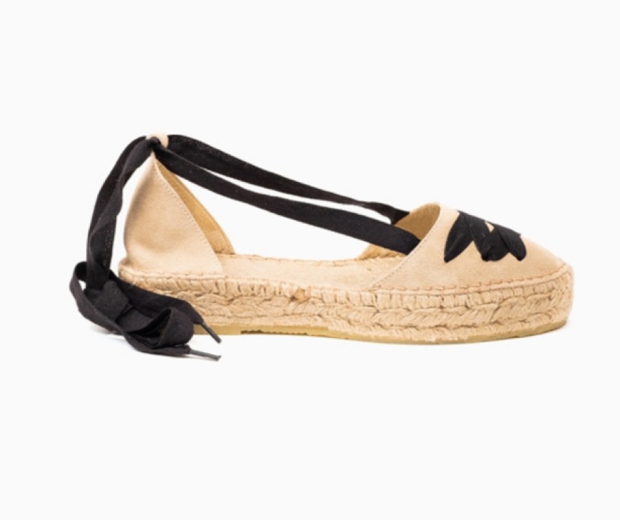 Fashion SPANISH Espadrilles | Lobo Beige Suede Espadrilles | Spanish Shop Online