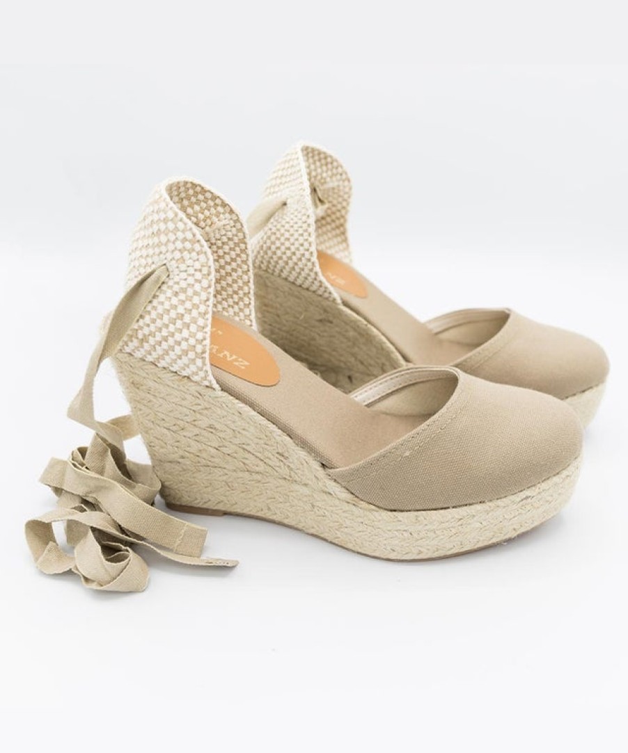 Fashion SPANISH Espadrilles | Casa Hernanz Valenciana Anckle Tie Platform Wedge Espadrilles | Spanish Shop Online