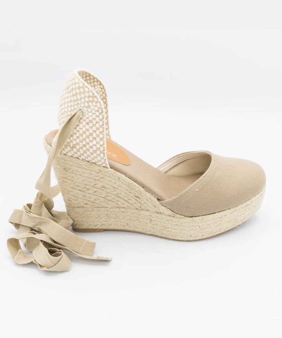 Fashion SPANISH Espadrilles | Casa Hernanz Valenciana Anckle Tie Platform Wedge Espadrilles | Spanish Shop Online