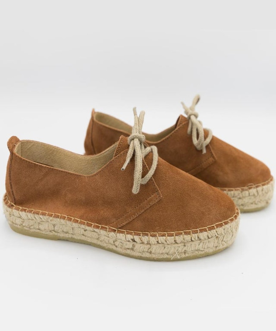 Fashion SPANISH Espadrilles | Casa Hernanz Suede Lace-Up Flatform Espadrilles | Spanish Shop Online