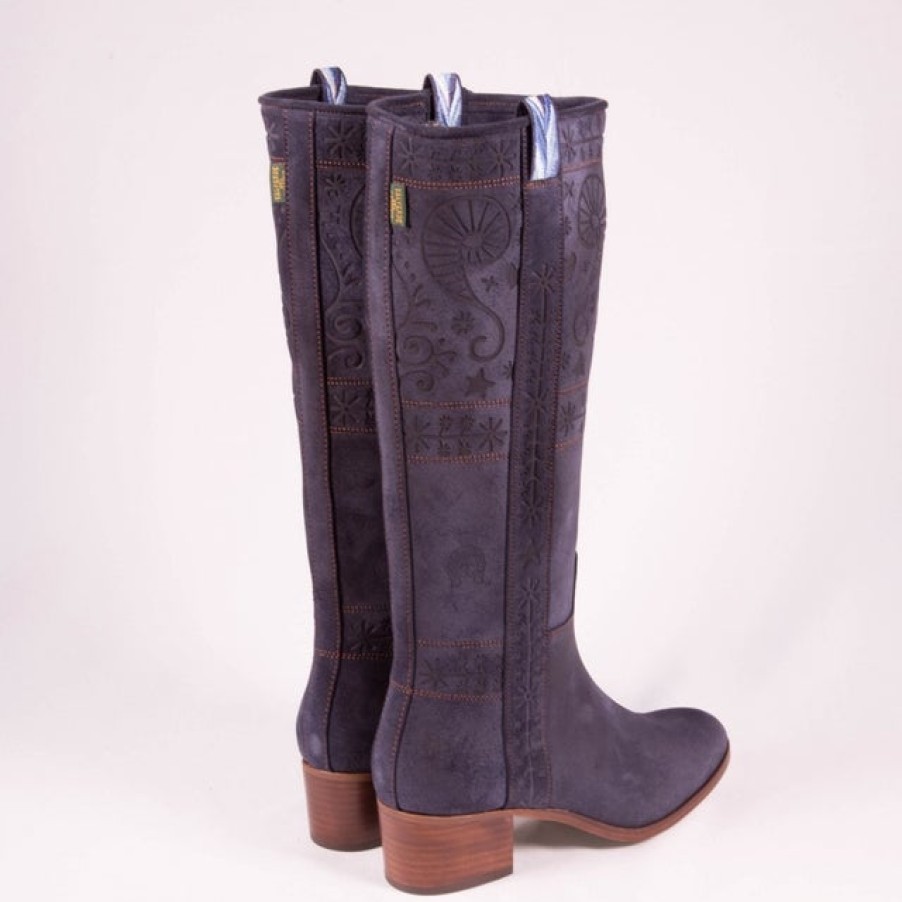 Fashion SPANISH Boots | Dakota Boots Valverde Del Camino Suede Etched | Spanishoponline.Com