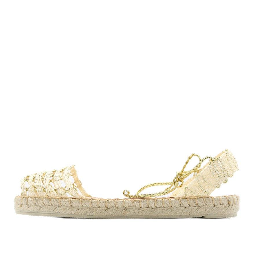 Fashion SPANISH Espadrilles | Ibiza Calada Natural Gold Espardenyes | Www.Spanishoponline.Com