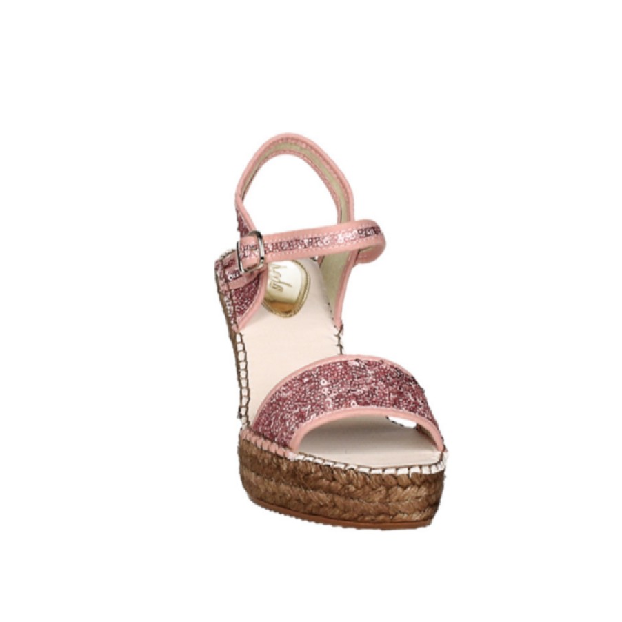 Fashion SPANISH Bridal | Aedo Pink Sequin Espadrilles | Spanishoponline.Com