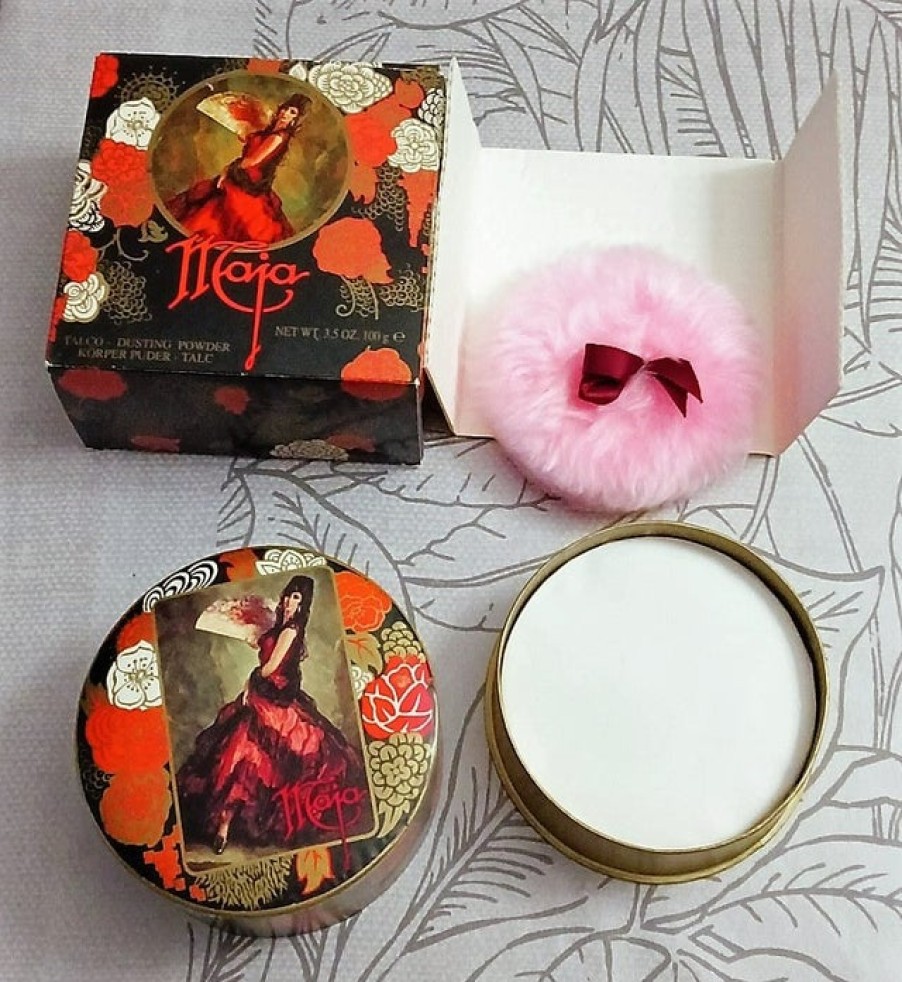 Beauty SPANISH | Vintage Maja Dusting Powder Box & Puff By Myrurgia | Spanish Shop Online