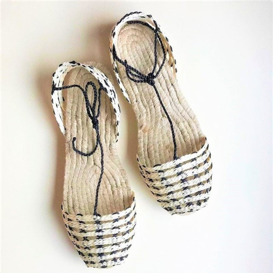 Fashion SPANISH Espadrilles | Ibiza Calada Natural Black Espardenyes | Www.Spanishoponline.Com