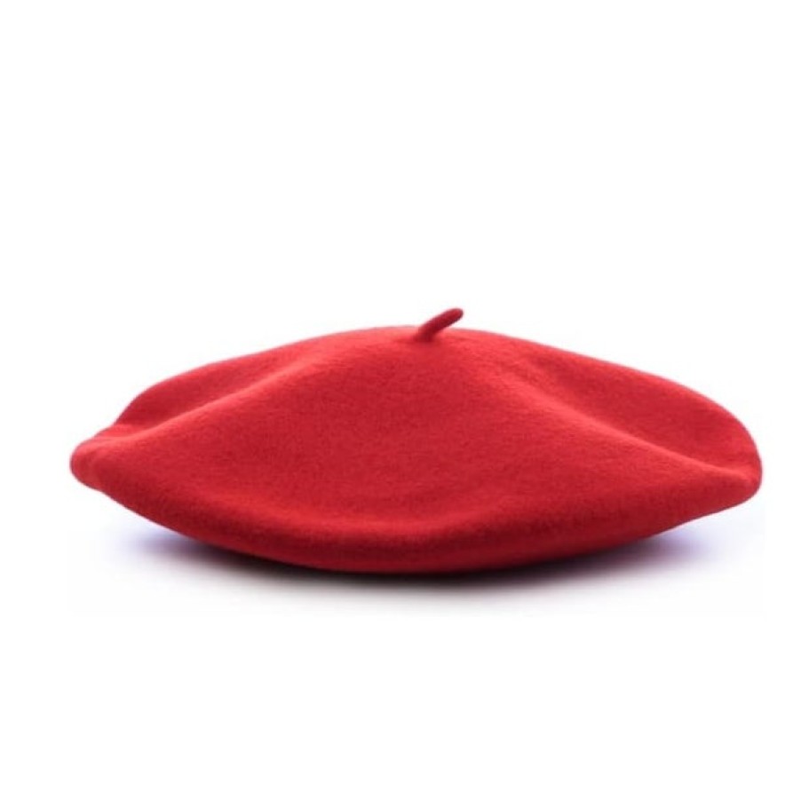 Fashion SPANISH | Elosegui Super Lujo Red Basque Beret With Band | Spanish Shop Online