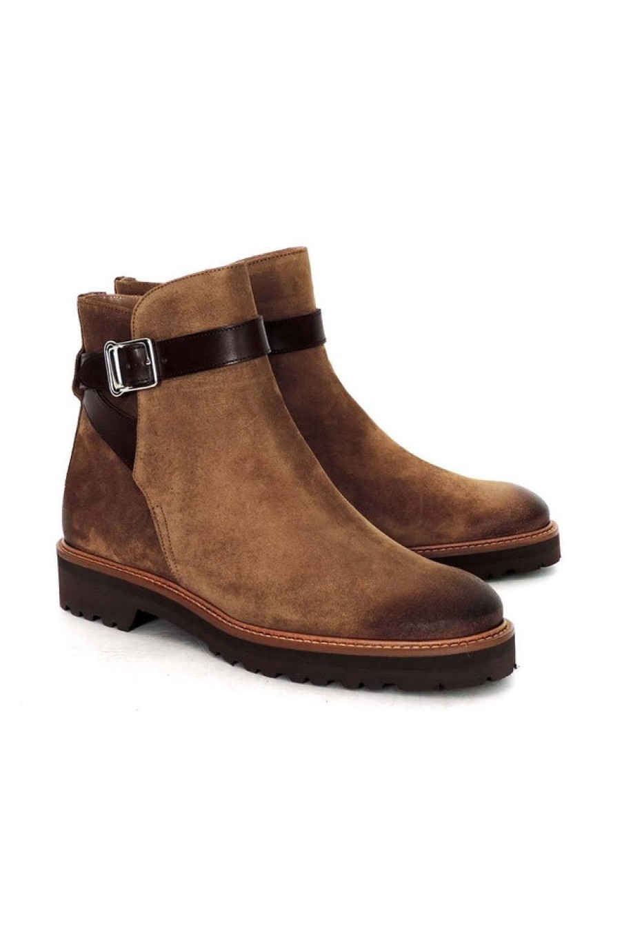 Fashion SPANISH Boots | Pertini Camel Suede Anckle Boots | Spanish Shop Online