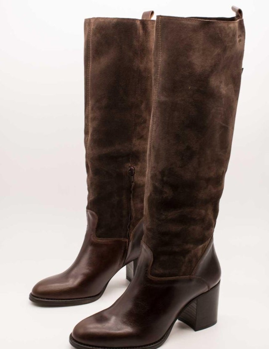 Fashion SPANISH Boots | Dakota Boots Suede And Leather Knee Boots | Spanish Shop Online