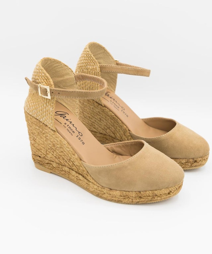 Fashion SPANISH Sandals | Spanish Shop Online | Gaimo Obi 7C Suede Wedge Espadrilles