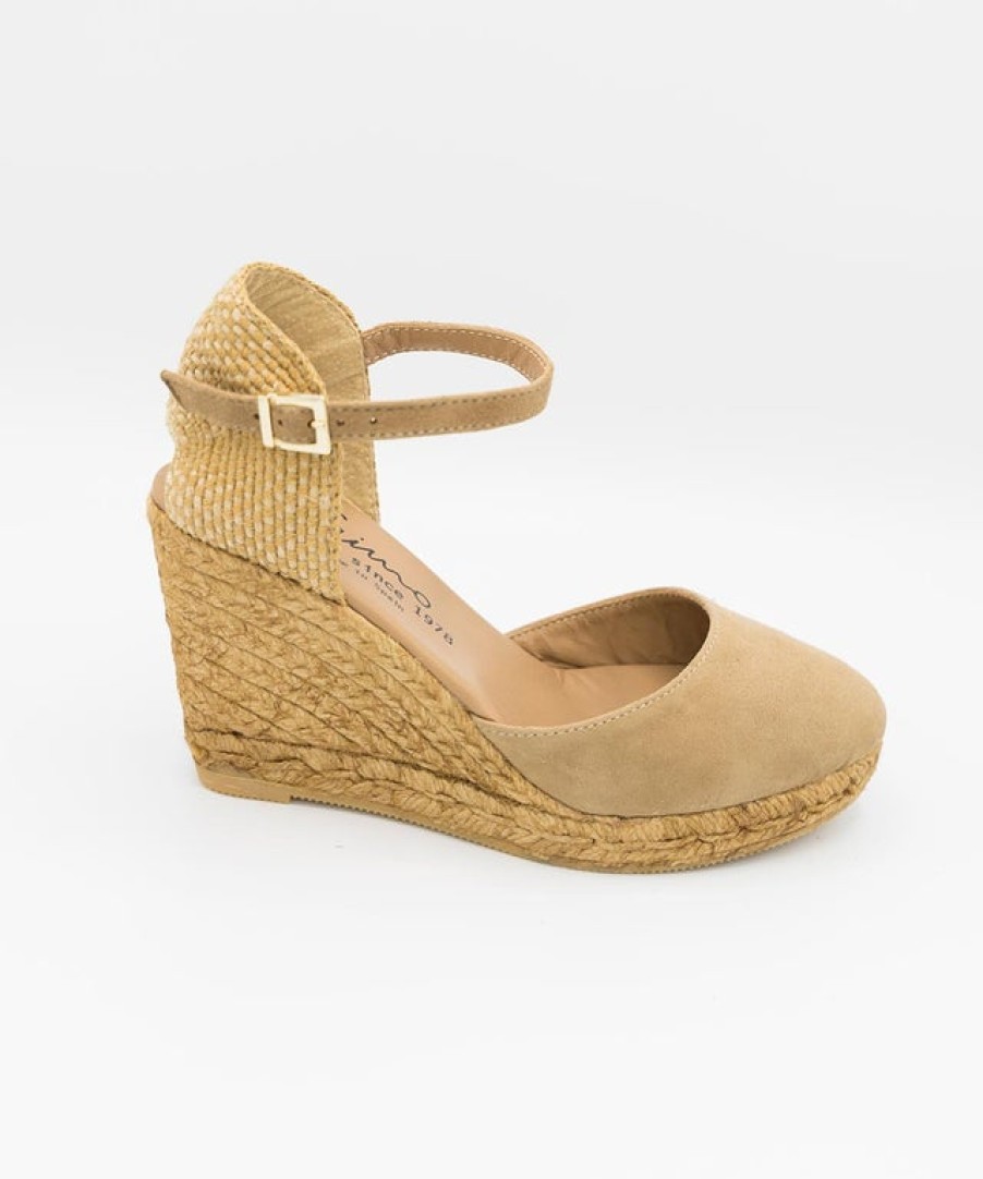 Fashion SPANISH Sandals | Spanish Shop Online | Gaimo Obi 7C Suede Wedge Espadrilles