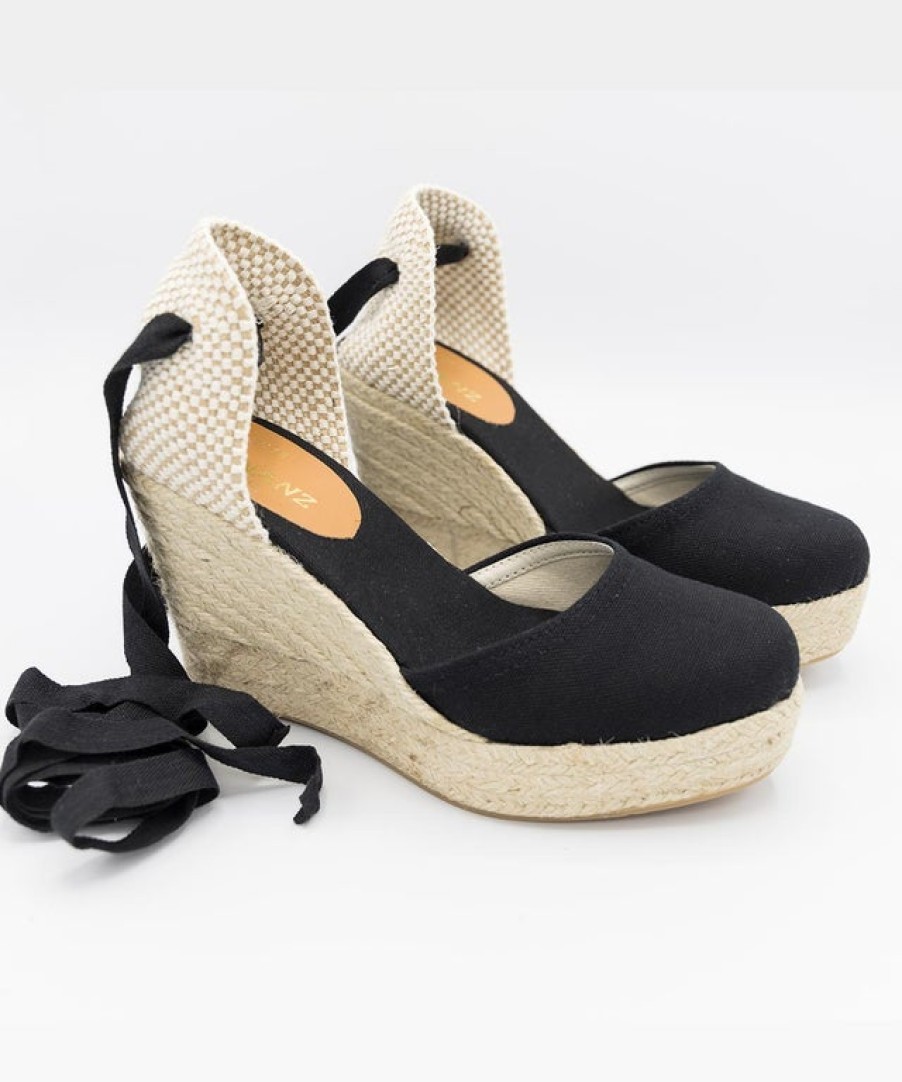 Fashion SPANISH Espadrilles | Casa Hernanz Valenciana Anckle Tie Platform Wedge Espadrilles | Spanish Shop Online