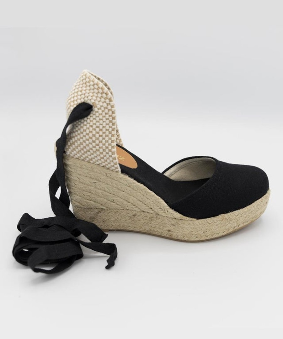 Fashion SPANISH Espadrilles | Casa Hernanz Valenciana Anckle Tie Platform Wedge Espadrilles | Spanish Shop Online