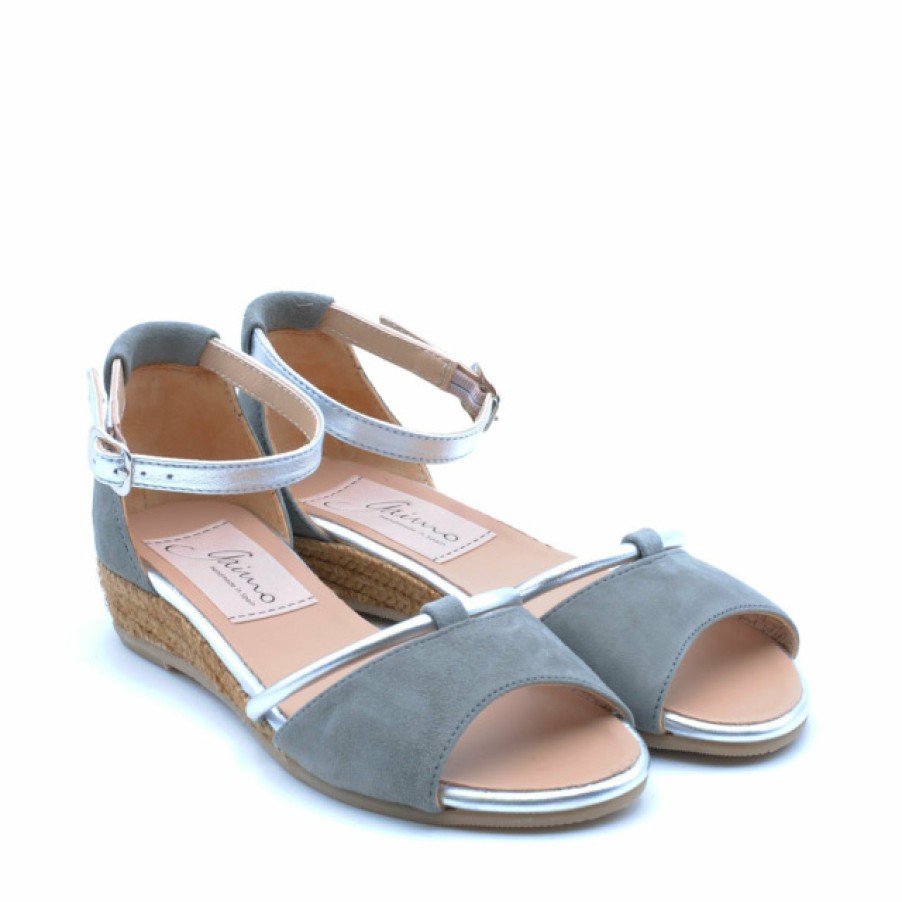 Fashion SPANISH Sandals | Gaimo Ss19 Novita Suede Sandals | Spanish Shop Online Grey