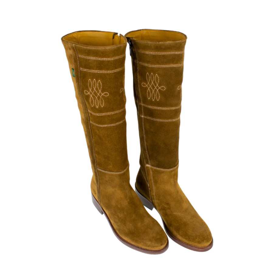 Fashion SPANISH Boots | Dakota Boots Embroidered Suede Knee Boots +Colours | Spanishoponline.Com