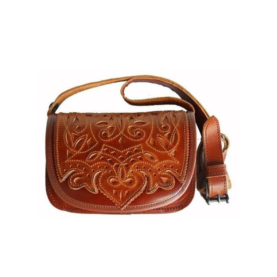 Fashion SPANISH | Rociero Leather Trocollage Bag | Spanish Shop Online